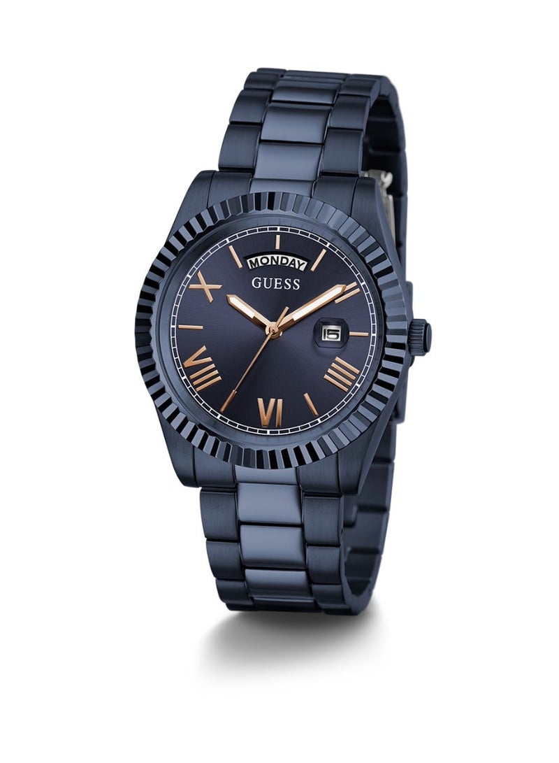 جس ساعة غيس للرجال باللون البحري للتاريخ واليوم - Image 2